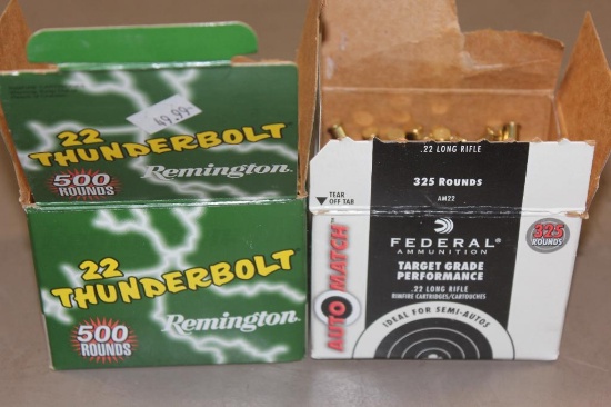 Two Large Open Boxes 22 LR Ammunition