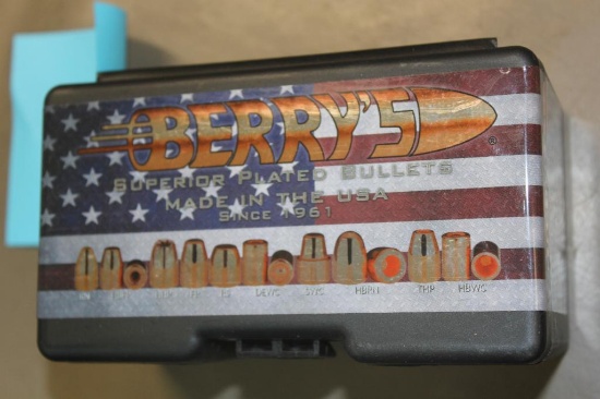 Unopened Box of 250 Berry's 9mm Bullets for Reloading