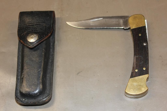 Buck 110 Champion Folding Knife and Sheath