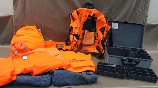 Plano Tacklebox and Contents with Hunting Clothing