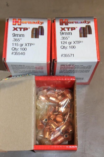 Mixed Hornady 9mm XTP Bullets for Reloading