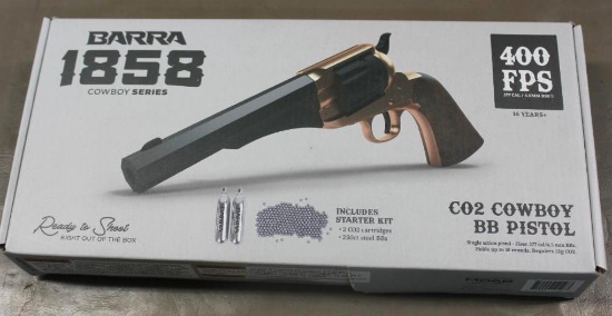 New in Box Barra 1858 CO2 Cowboy BB Pistol