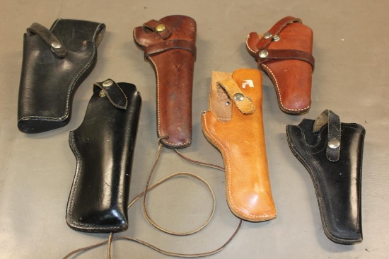 Six Leather Handgun Holsters