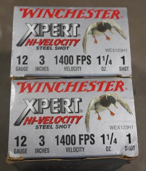 50 Cartridges Winchester 12 Guage Shotgun Ammunition