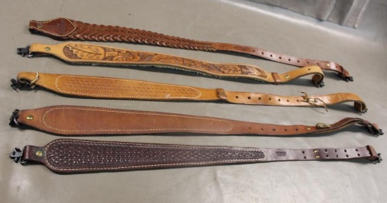 Five Leather Swivel Slings