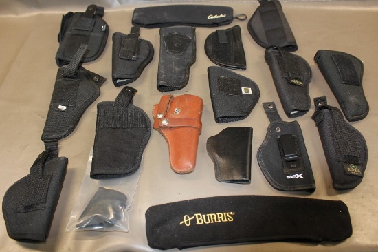 Mixed Small Handgun Holsters and More Accessories