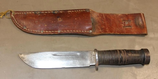 WWII Cattaraugus 225Q Fight Knife and Sheath