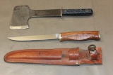 Imperial Camp Hatchet and Sharp Filet Knife with Sheath