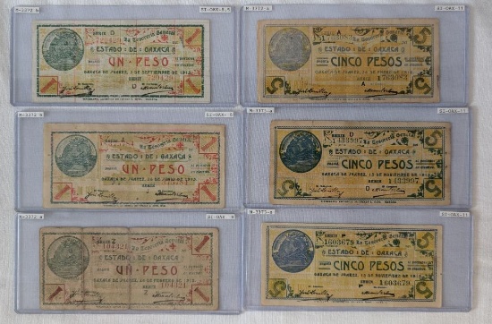 Le Tesoreria General Estado de Oaxaca Banknotes