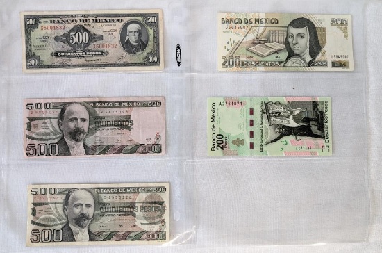 500 & 200 Peso Paper Notes