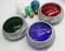 Three Stebber Flood Light Covers in Red, Green, and Blue