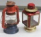 Dietz Comet Red and Blue Lantern and Additional Box Lantern