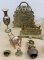 Two Brass Letter Organizers, Stone Bookends, and More
