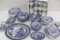 Willow by Johnson Bros. and Old Willow Staffordshire Blue and White Porcelain Dining Set