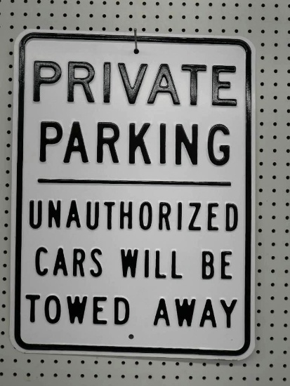 Heavy Embossed Private Parking Sign