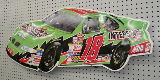 2002 Interstate Batteries Embossed Bobby Labonte Tin Sign