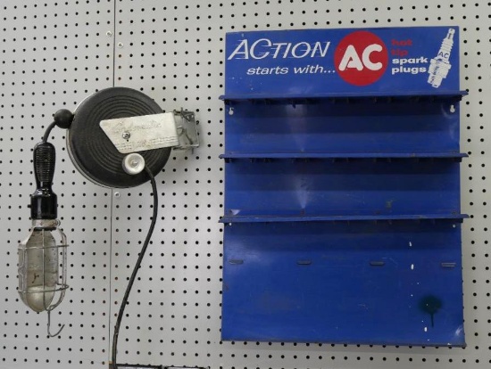 AC Hot Tip Spark Plug Metal Advertising Display with Cordomatic 800