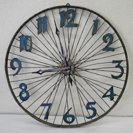 Metal Wheel Clock (32")
