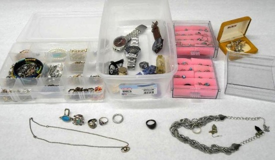 Estate Jewelry Featuring Five Sterling Rings!