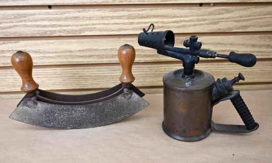 Antique Herb Chopper & Blow Torch