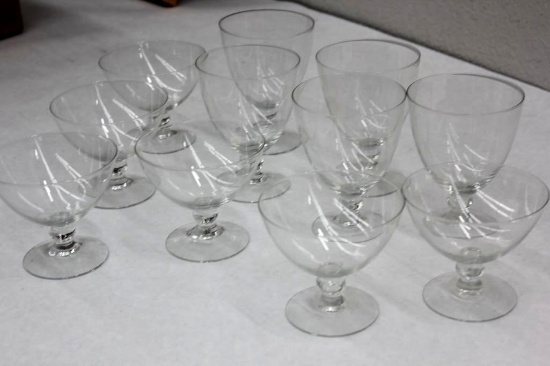 11 Thin Crystal Pedestal Glasses