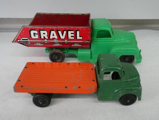 Marx Plastic Gravel Truck with Metal Bed