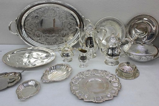 Excellent Collection of Silver-Plate Serving Pieces