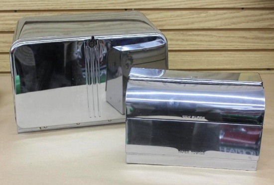 Chrome Lincoln Beauty Bread Box and Paper Dispenser