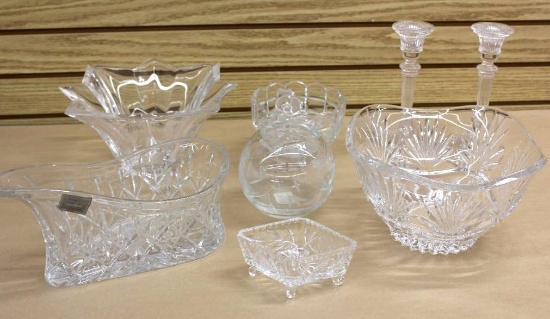 Beautiful Gorham and Oneida Crystal Dishes and More