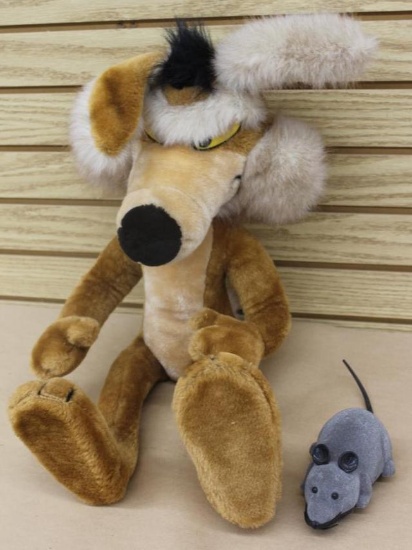 Large Wile E. Coyote Stuffed Toy and Electric Rat