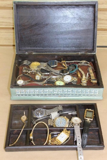 Mixed Ladies' and Men's Watches in Jewelry Box