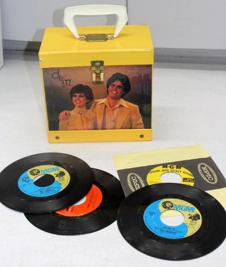 Donnie and Marie Record Carrying Case with Four Records