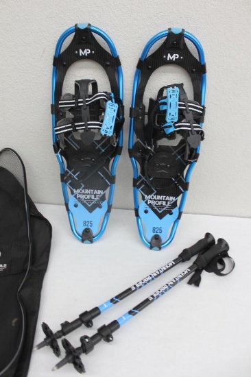 Mountain Profile 825 Snowshoes with Trekking Poles and Carry Bag