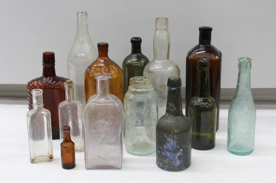 Beautiful Aged Antique Glass Bottles