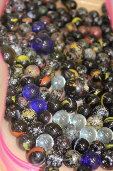 Approximately One Quart Mixed Glass Marbles