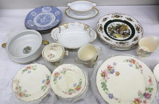 Partial set of Coronet Dishes, Limoges Bowl, and more Decorative Dishes