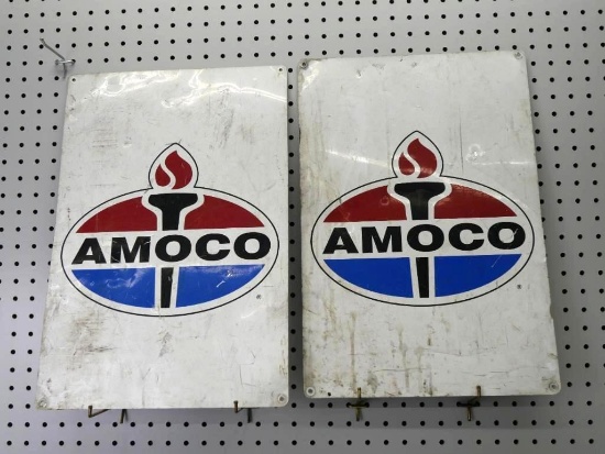 Two Tin Amoco Signs
