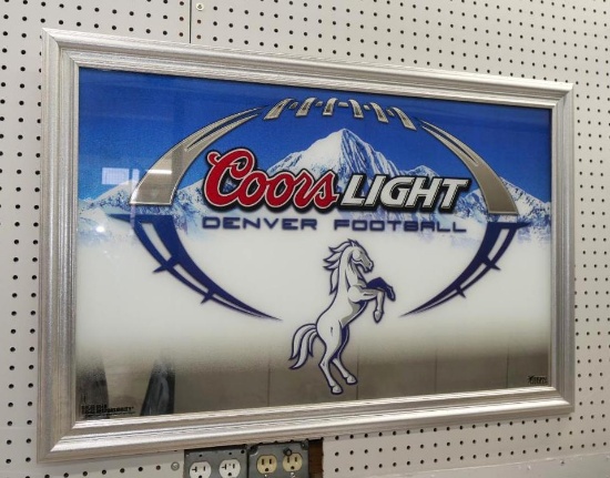 Denver Broncos / Coors Light Bar Mirror