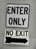Embossed Enter Only / No Exit Heavy Metal Signs