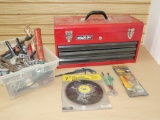 Stack On Three Drawer Tool Box with Hand Tools