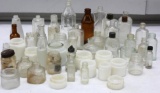 Huge Collection of Clear and Milk Glass Small Containers