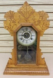 Atteboro Clock Co. Antique Wood Mantle Clock