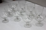 11 Thin Crystal Pedestal Glasses