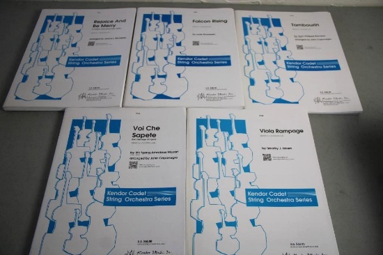 Five Sets of Sheet Music from Kendor Cadet String Orchestra Series Grade 2+