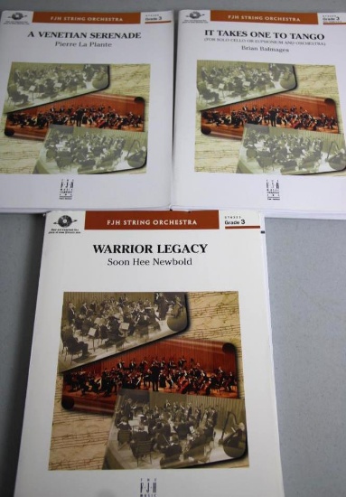 Three Sets of Sheet Music for String Orchestra Grade 3 from FJH Music Co.