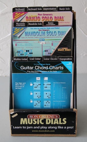 Ron Green's Music Dial Instructional Cards in Display