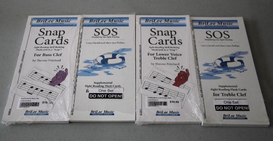 Four Packs BriLee Music Snap Cards