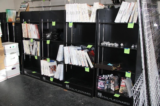 Three Black Wood Retail Display Shelves