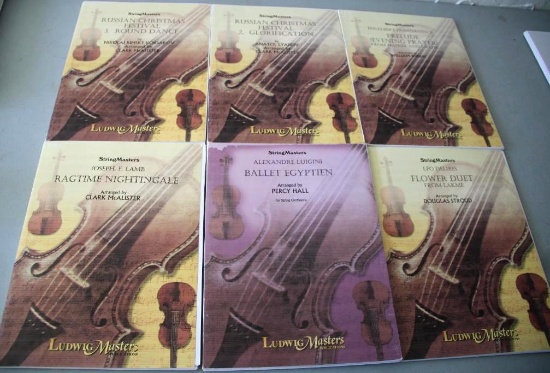 Six Sets of Sheet Music, String Masters from Ludwig Masters Publications