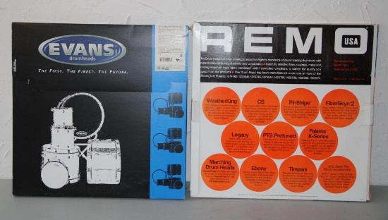 Remo and Evans 15" Drum Heads